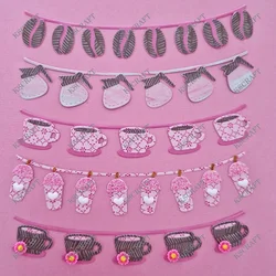 KSCRAFT Coffee Garlands Cutting Dies Stencils for DIY Scrapbooking Decorative Embossing DIY Paper Cards
