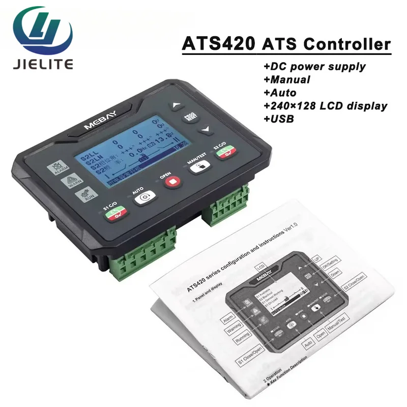 ATS420 Mebay Generator ATS Controller Dual Power Switch Control Module Genset Spare Parts