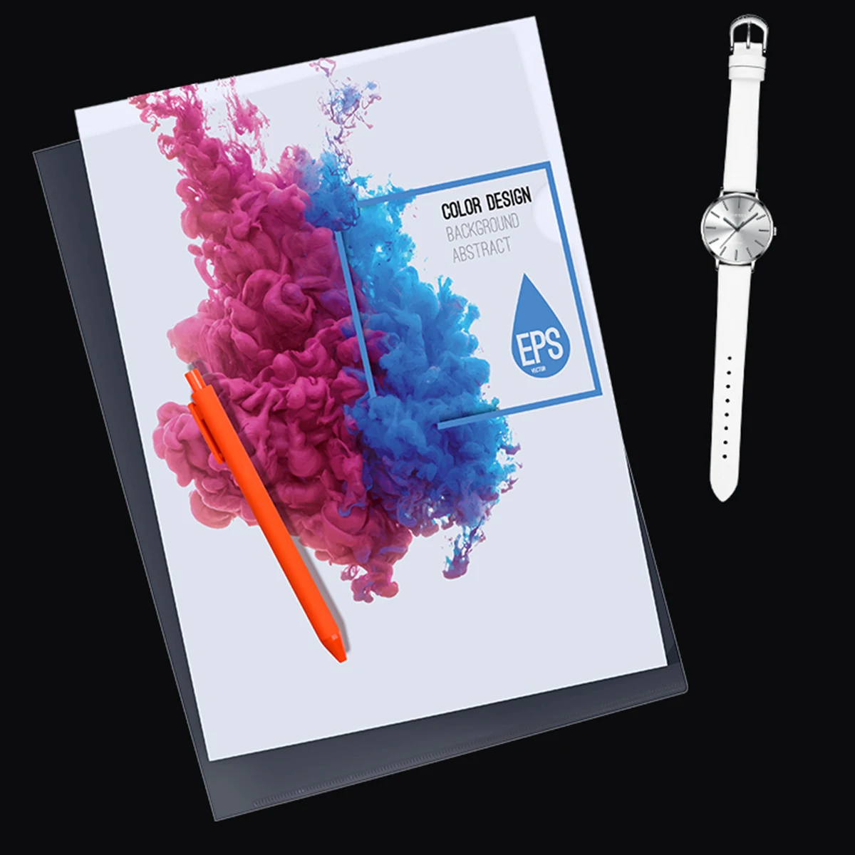 

20pcs Transparent File Folder Clear Document Folder A4 L Size Thick Pp Plastic Waterproof Office School Supplies