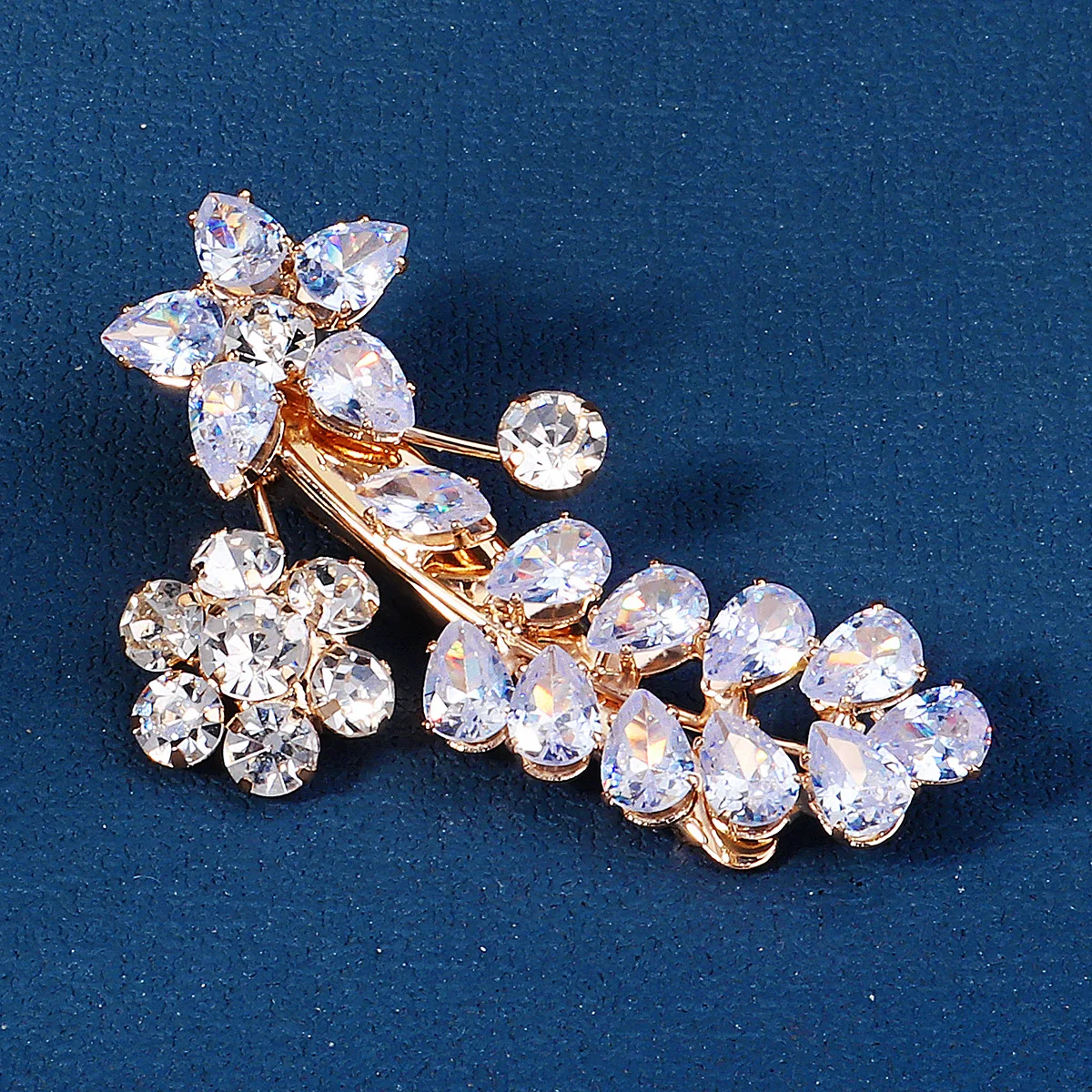 Zirkon Haarnadeln Frauen Kristall Haarschmuck Mode Haars pangen Haar bekleidung Hochzeit Haars pangen Schmuck Zubehör – Detail 14