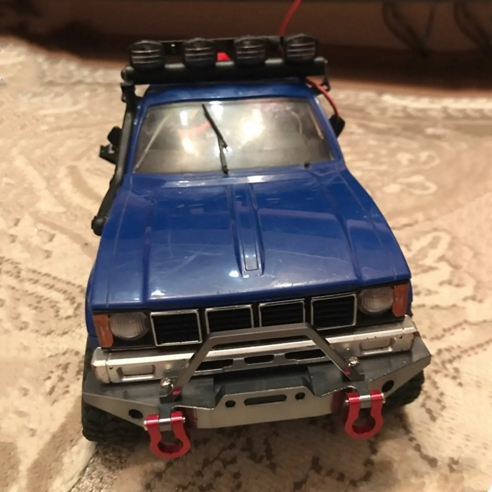 B78B-2X Metal Front Bumper For WPL C14 C24 C24-1 1/16 RC Car 4X4 Truck & Crawler Upgrade Parts Accessories,Titanium