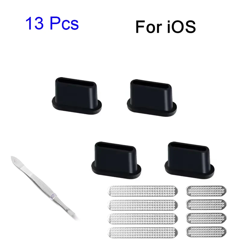 Universal Handy Lautsprecher Staub Mesh Aufkleber Micro USB Typ C Telefon Port Schutz Staub Stecker Pinzette Kit Für iPhone Samsung