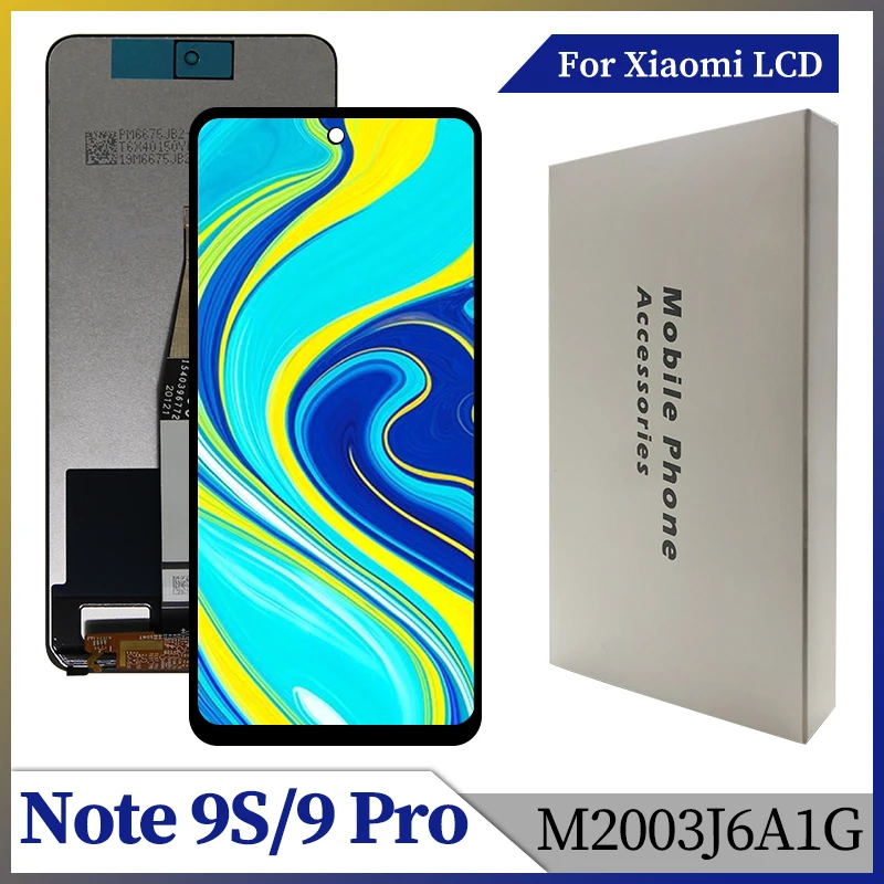 Origin LCD For Xiaomi Redmi Note 9 Pro Display LCD Touch Screen Digitizer For Xiaomi Redmi Note 9S M2003J6B2G LCD Display