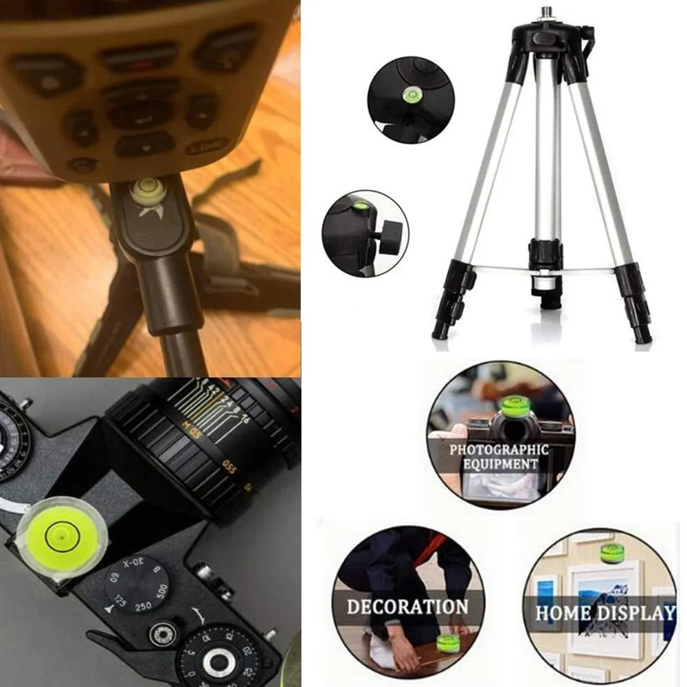 High-end 10Pcs Mini Bubble Spirit Level 10X6mm Circular Bullseye Bubble Levels for Leveling Tripod Telescope 10X6mm, Non-Adhesiv