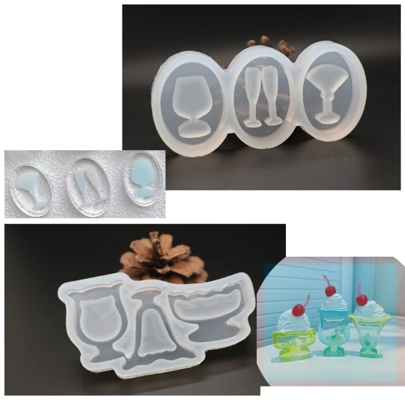 

Elegant Cup Ornament Mold Unique Wine Cup Silicone Mold Exquisite Cup Epoxy Mold Earring Keychain Resin Molds DIY Craft