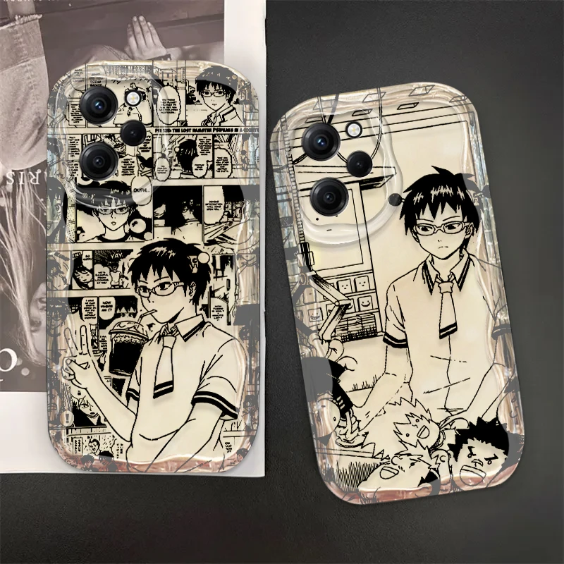 The Disastrous Life Of Saiki Cover For Xiaomi Redmi Note 13 12 12Pro 11 10 Pro POCO F4 X3 X4 GT X5 X6 Wave Oil Phone Case