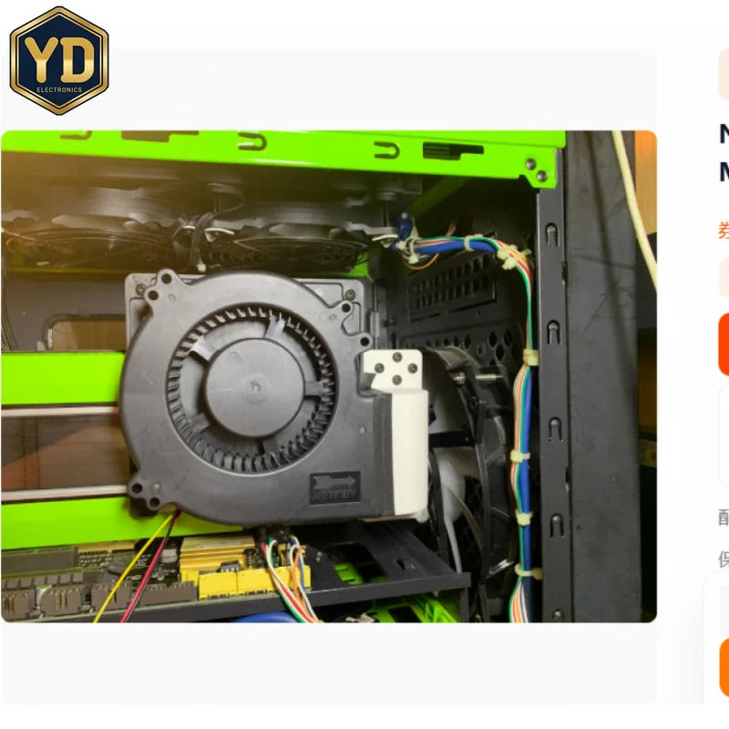 YD FOR NVIDIA Tesla P40 P100 M40 graphics card modification complete set of active cooling fan assembly 12CM