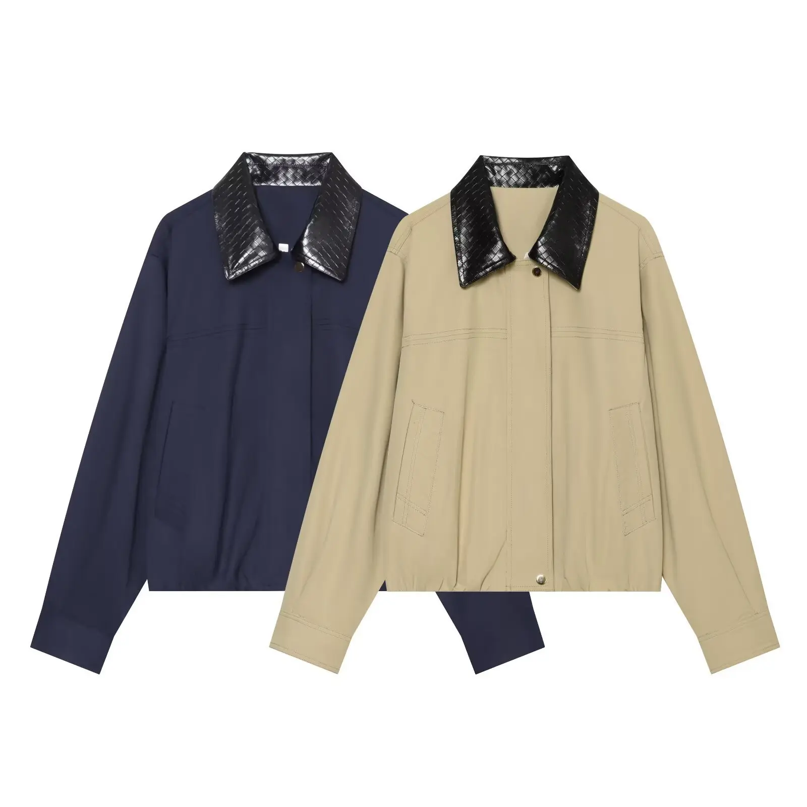 Maxdutti Women's Clothing 2026 Autumn New Style American Retro Style Lapel Flower Bud Design Flight Jacket Jacket