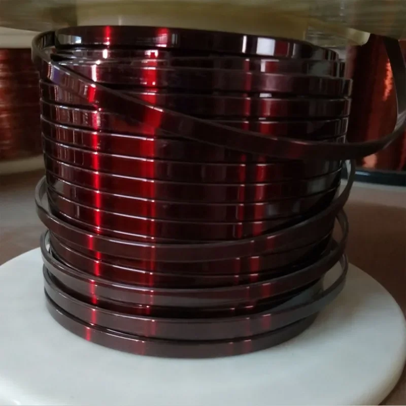 Enameled Flat Copper Wire QZYB-2/180 for Motor Transformer Electromagnetic Wire