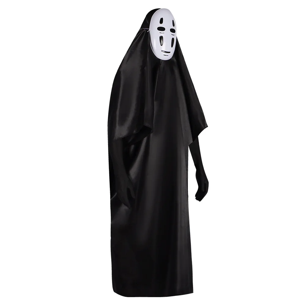 No Face Ghost Man Cosplay Costume Halloween Japanese Unisex For Kids Men Anime Carnival Party Adult Clothing Ghost Mask Gloves