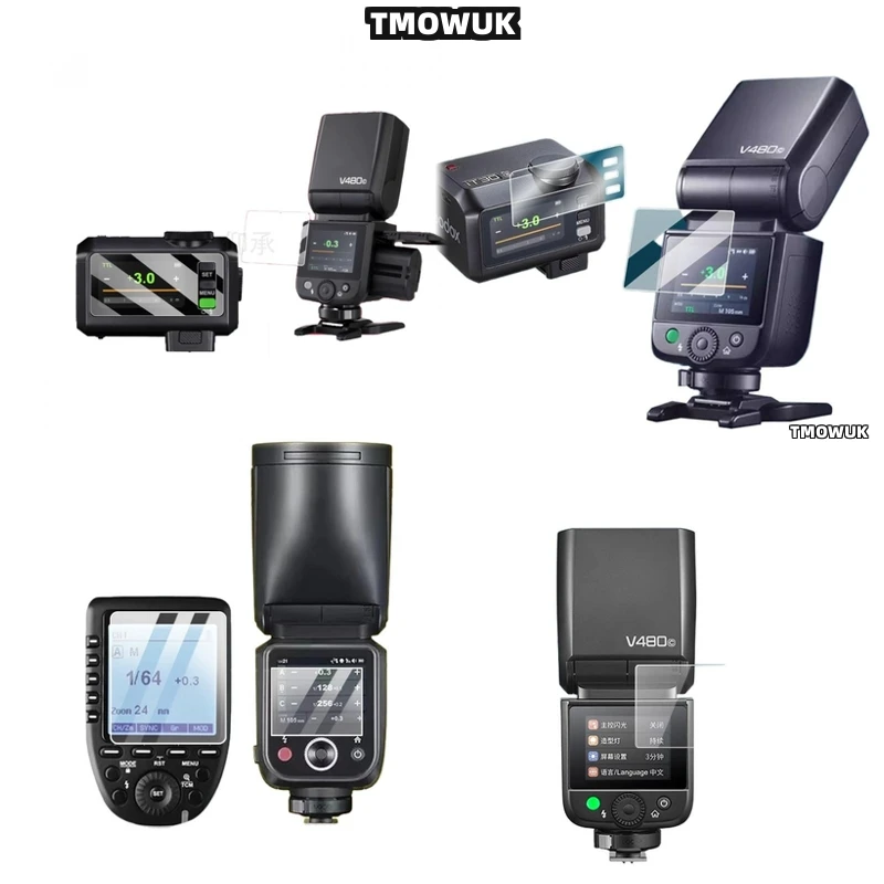 

For Godox X3 V100 V1 Pro AD600BM V860 III V850 III TT685 II V480 - Protective Tempered Glass Flash Light Film