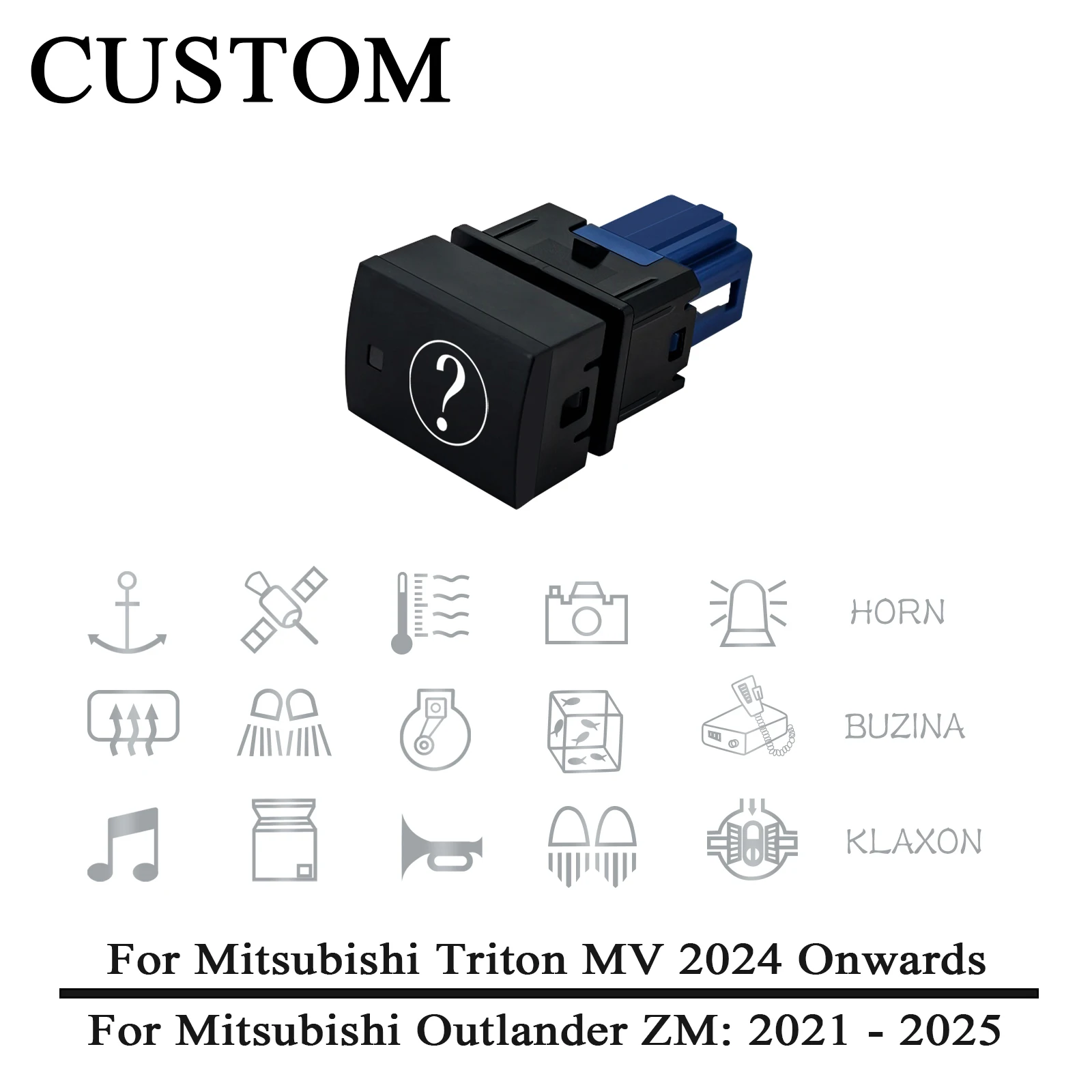 

Customizable 12V Orange LED Car Push Switch Latching Momentary Type On Off Button Factory For Mitsubishi Outlander GM/GN/ZM