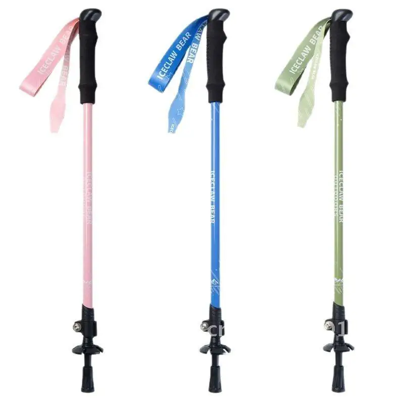 

Outdoor Mountain Climbing Aluminum Alloy Ultra-light Outer Lock Telescopic Children's Climbing Stick Walking Stick