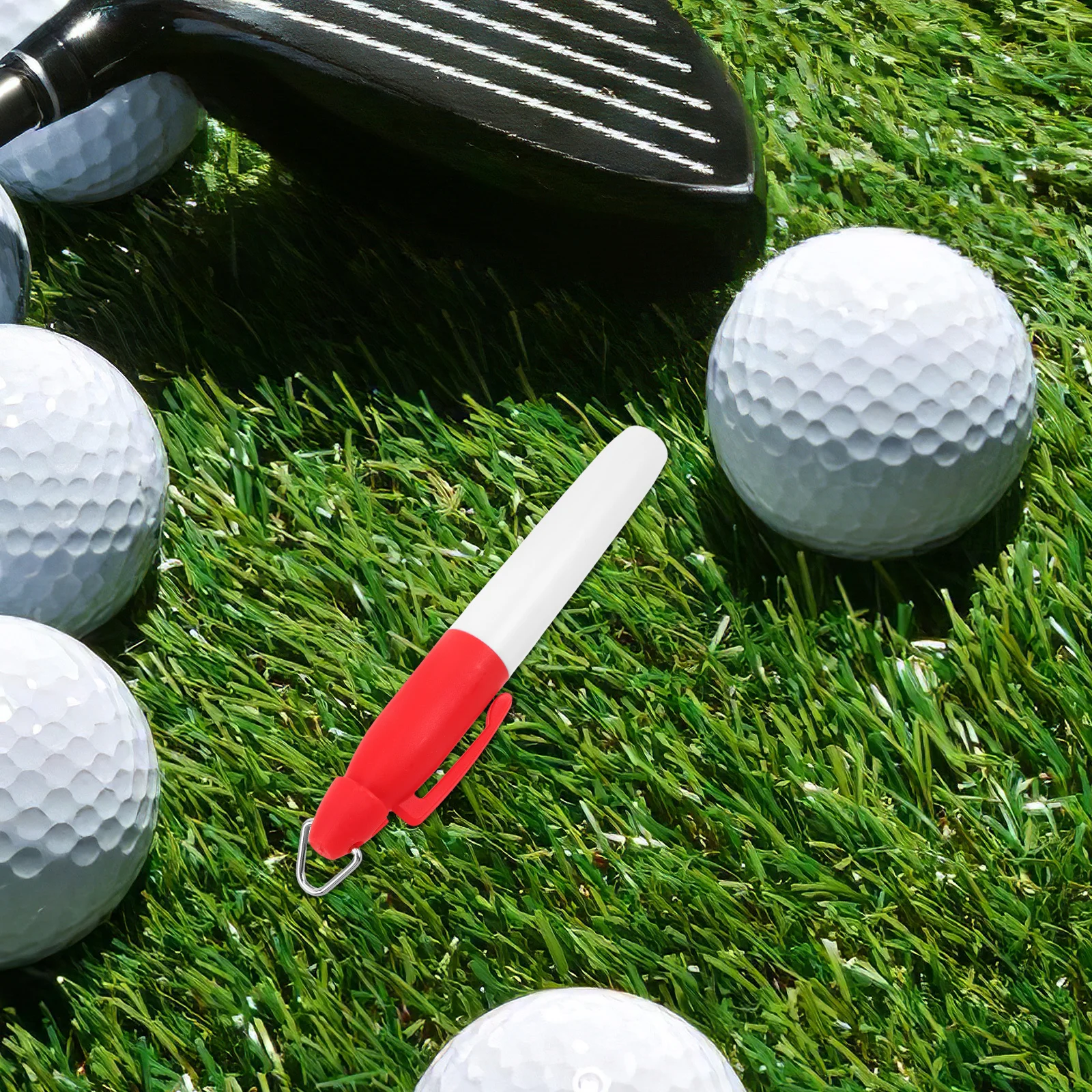6 قطعة كرة جولف خط قلم تحديد الحبر النفط القائم على دائم خطوط واضحة كرة جولف بمناسبة محاذاة تحديد ممارسة المنافسة #3