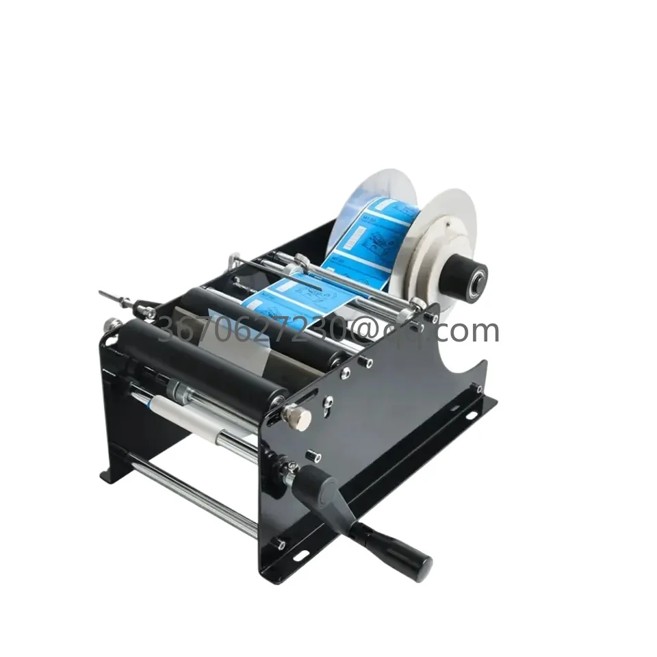 Small Manual Labeling Machine Round Plastic Glass Wine Bottle Adhesive Sticker Handle Labeling Packing Machine