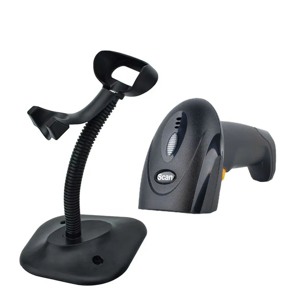 

Cheap Handsfree Auto Sensing 1D Laser Wired Barcode Scanner with Stand - Wireless Data Collection Terminal for Retail POS System