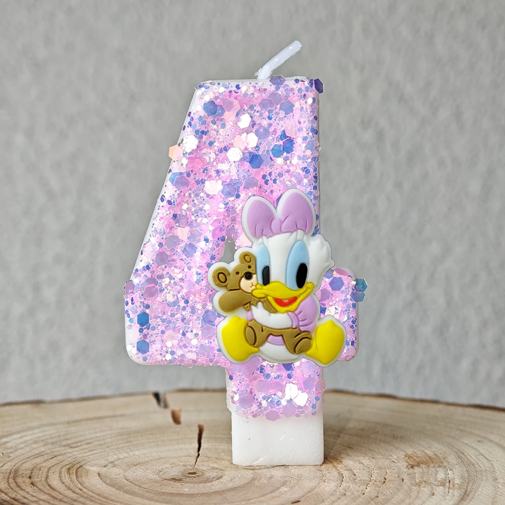 Schattige Donald Duck kaars nummer 0-9 voetbalkaars Donald Duck taartdecoratie jongens verjaardagsfeestje voor kinderen babyshower decoraties