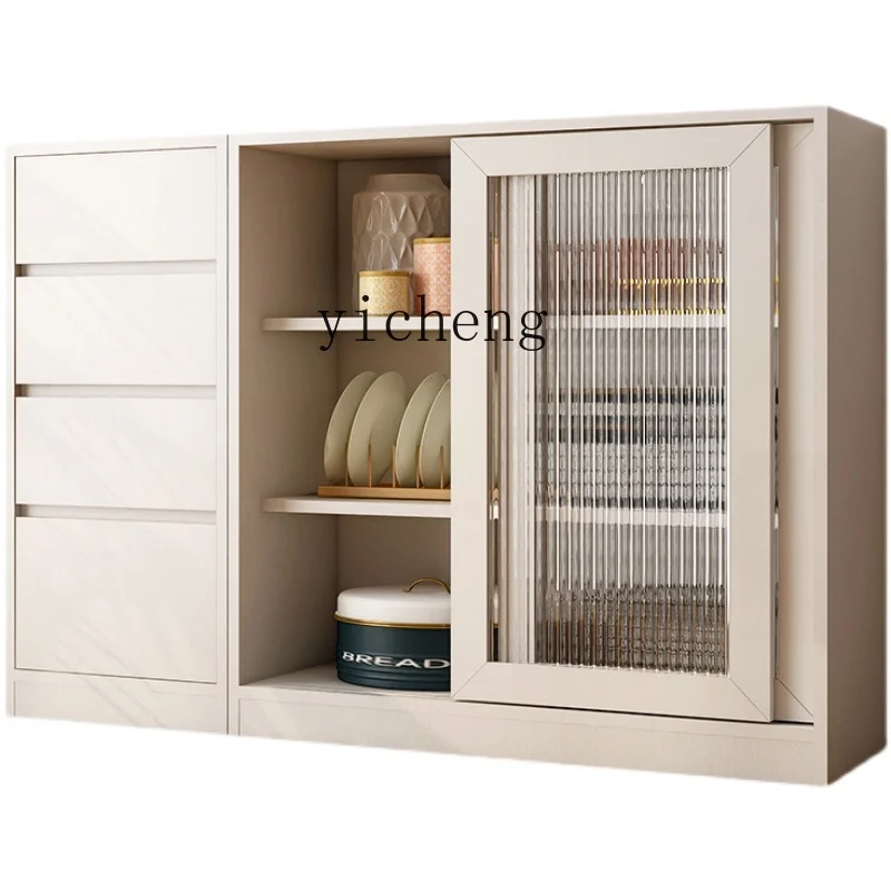 

XL Sideboard Cabinet Integrated Wall Storage Chest of Drawer Changhong Glass Sliding Door Chest of Drawers Kitchen