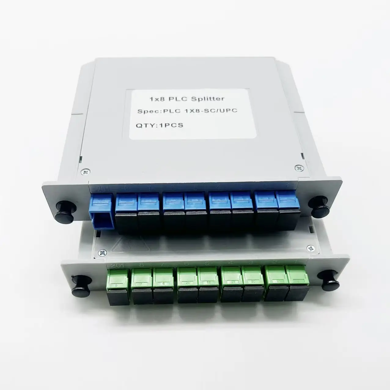 أقحم نوع الألياف مقسم بصري SC APC SC UPC موصل 1x2 1x4 1x8 1x16 نوع بطاقة الاتصالات الخائن شحن سريع