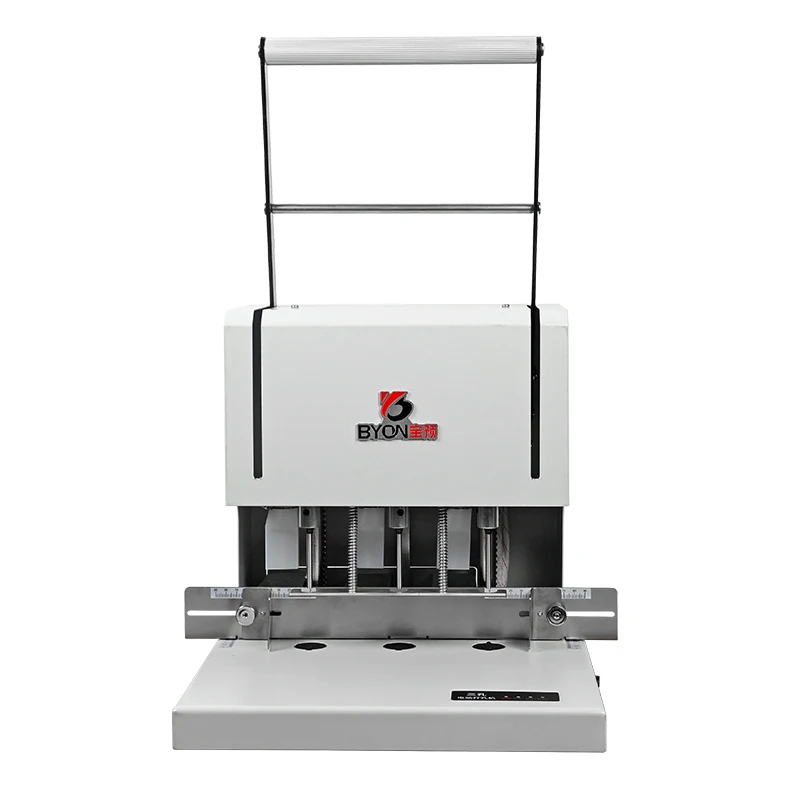 By-DK12 Dual-purpose Drill Bit Three-hole Punching Machine Labor-saving Automatic 5cm Punched Thickness Metal Body Prompt Light