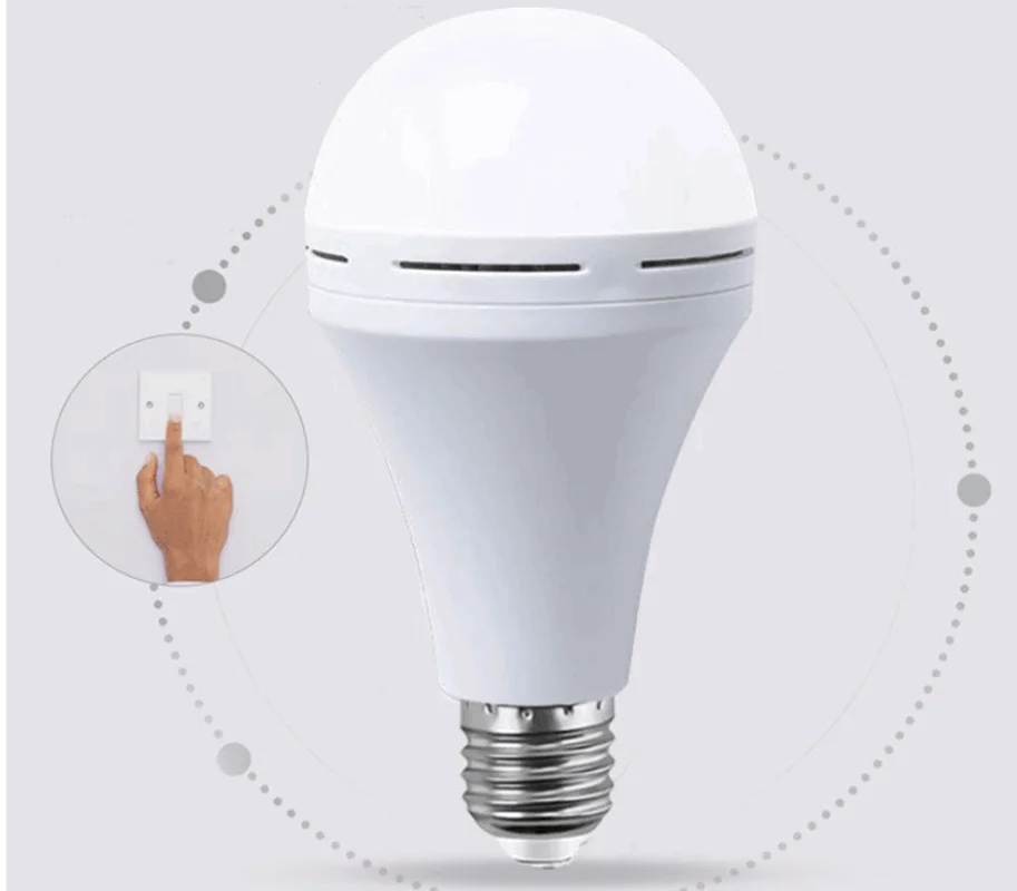 E27 Rechargeable LED Emergency Bulb, 9W 15W Portable Hanging Light for Camping Fishing Home Power Outage