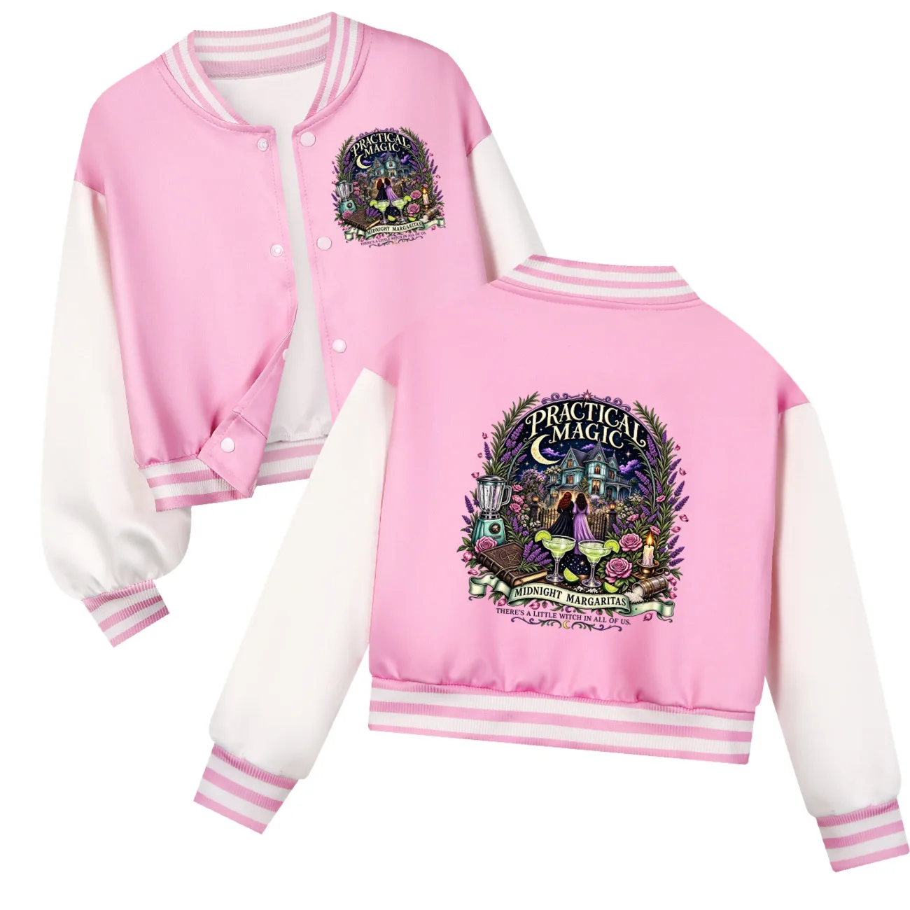 New Movie Practical Magic 2 Clothes Kids School Baseball Uniform Baby Girls Botton-up Jackets Children Clothing Boys Autumn Coat view 6