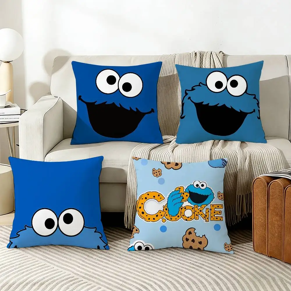 C-Cookies Monster Cartoon Pillow Cover Sofa Cushion Cover Home Room Decoration Children Gift