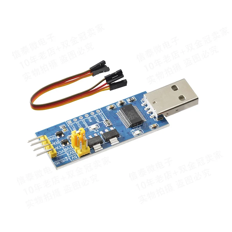 Puerto serie USB a TTL placa pequeña 5V/3,3 V/1,8 V nivel descarga línea de programación FT232RL Módulo de puerto serie