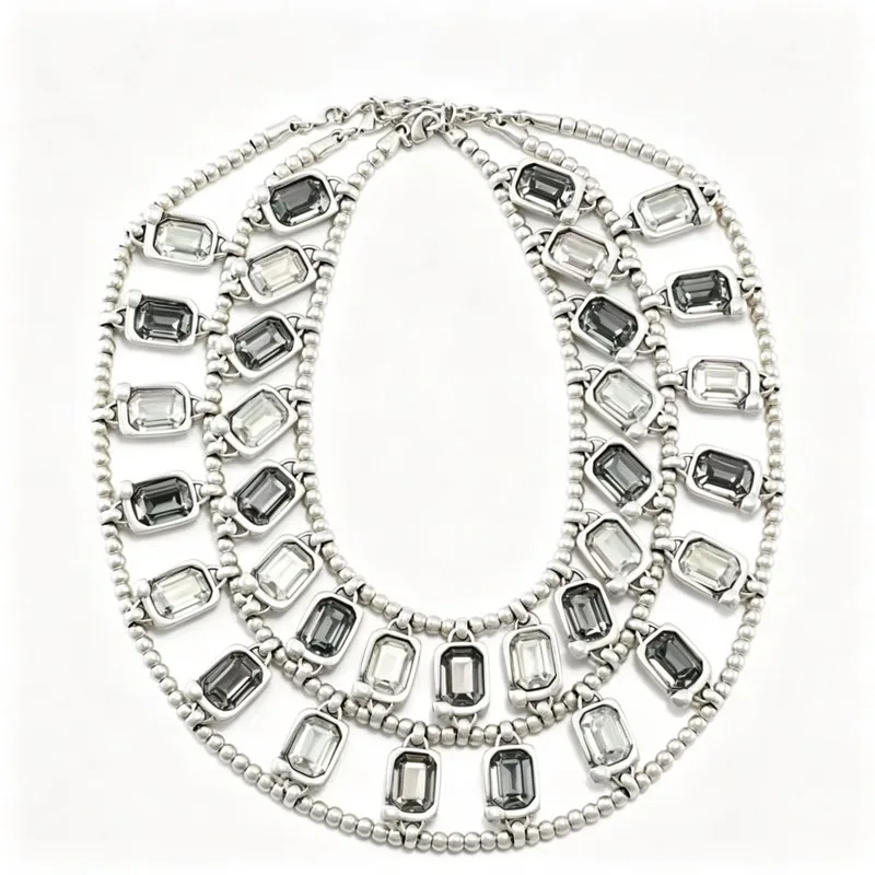 Layered Crystal Statement Choker — product information 1