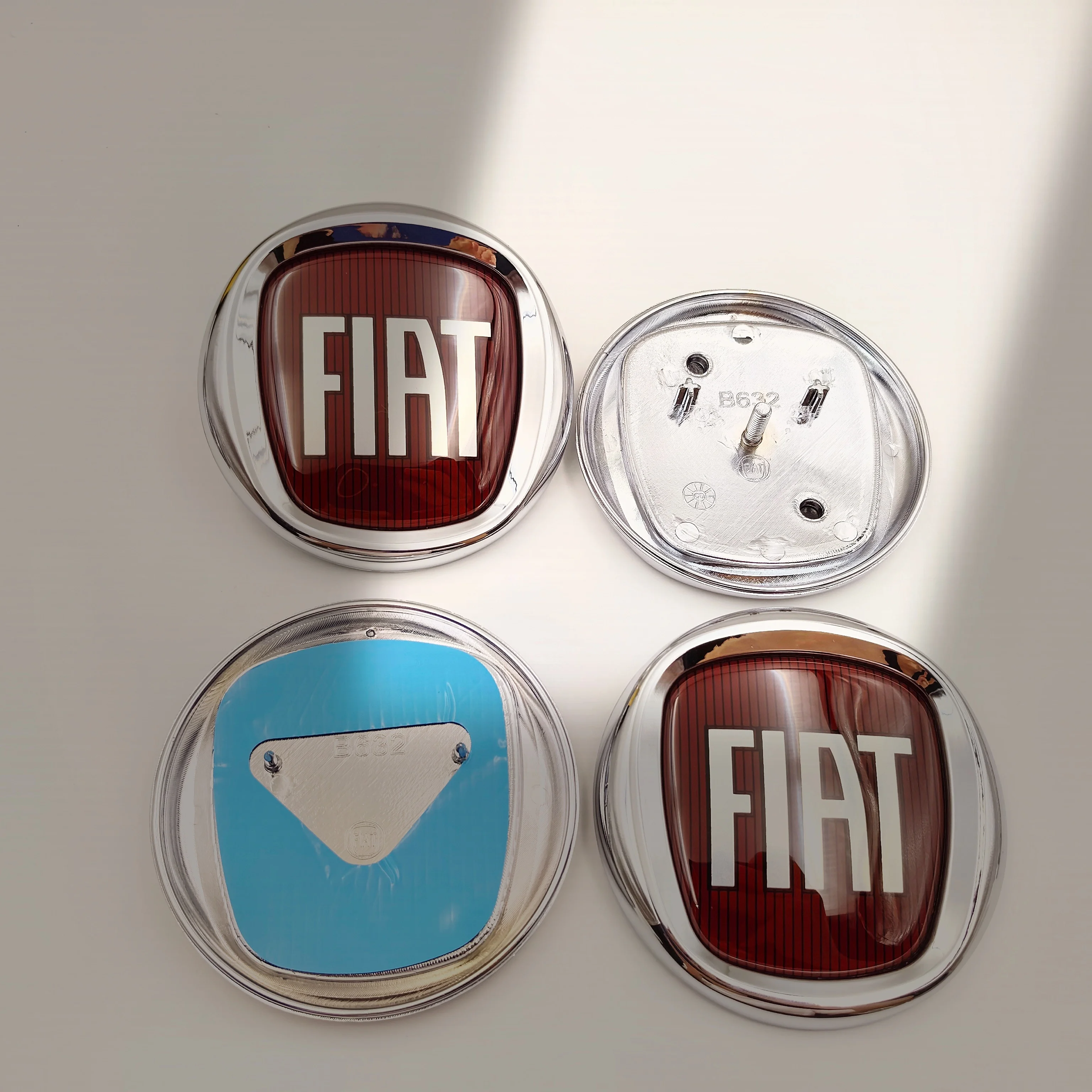 Emblema de 9,5 cm, 95mm, 10cm, 100mm para FIAT, accesorio para capó de coche, para DobloTipo Panda Ducato Fiorino Grande Punto 500X 500 Freemont Stilo