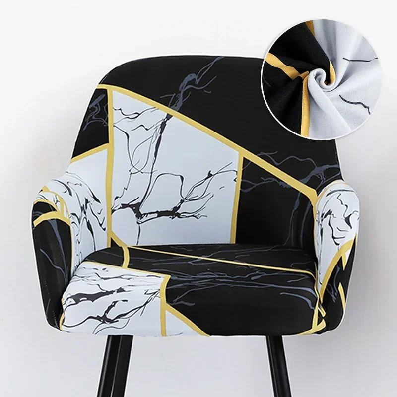 Wing Back European Style  Printing Chair Cover Sloping Arm Big Size King Back Chair Covers Seat Covers Washable Removable