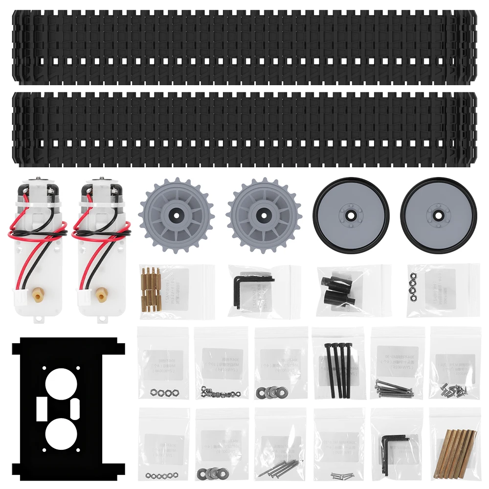 

Tscinbuny Automation Robot Car Component 2WD TT Motors Crawler Wheels Kit without Chassis For Arduino Education & Maker Projects