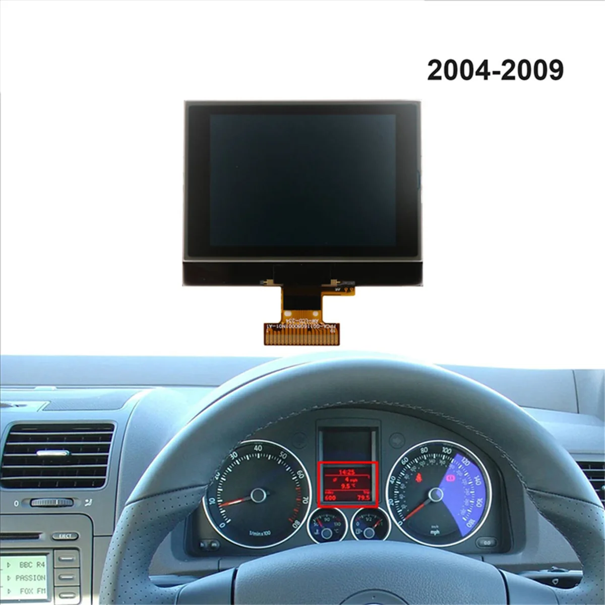 1TD920862 LCD Display for Golf V/ Seat Instrument Cluster Display