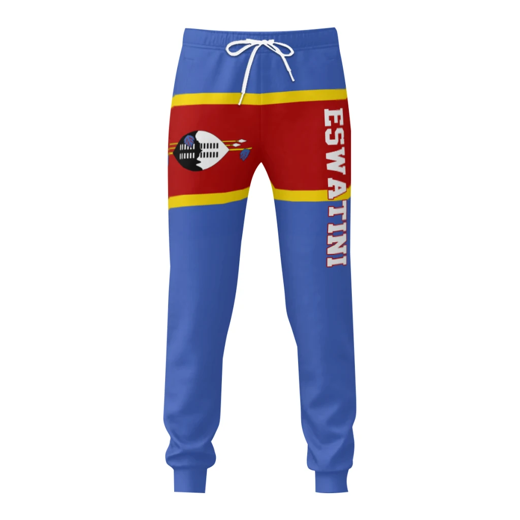 Mens Sweatpants Eswatini Flag Pants with Pockets Joggers Soccer Football Multifunction Sports Sweat With Drawstring