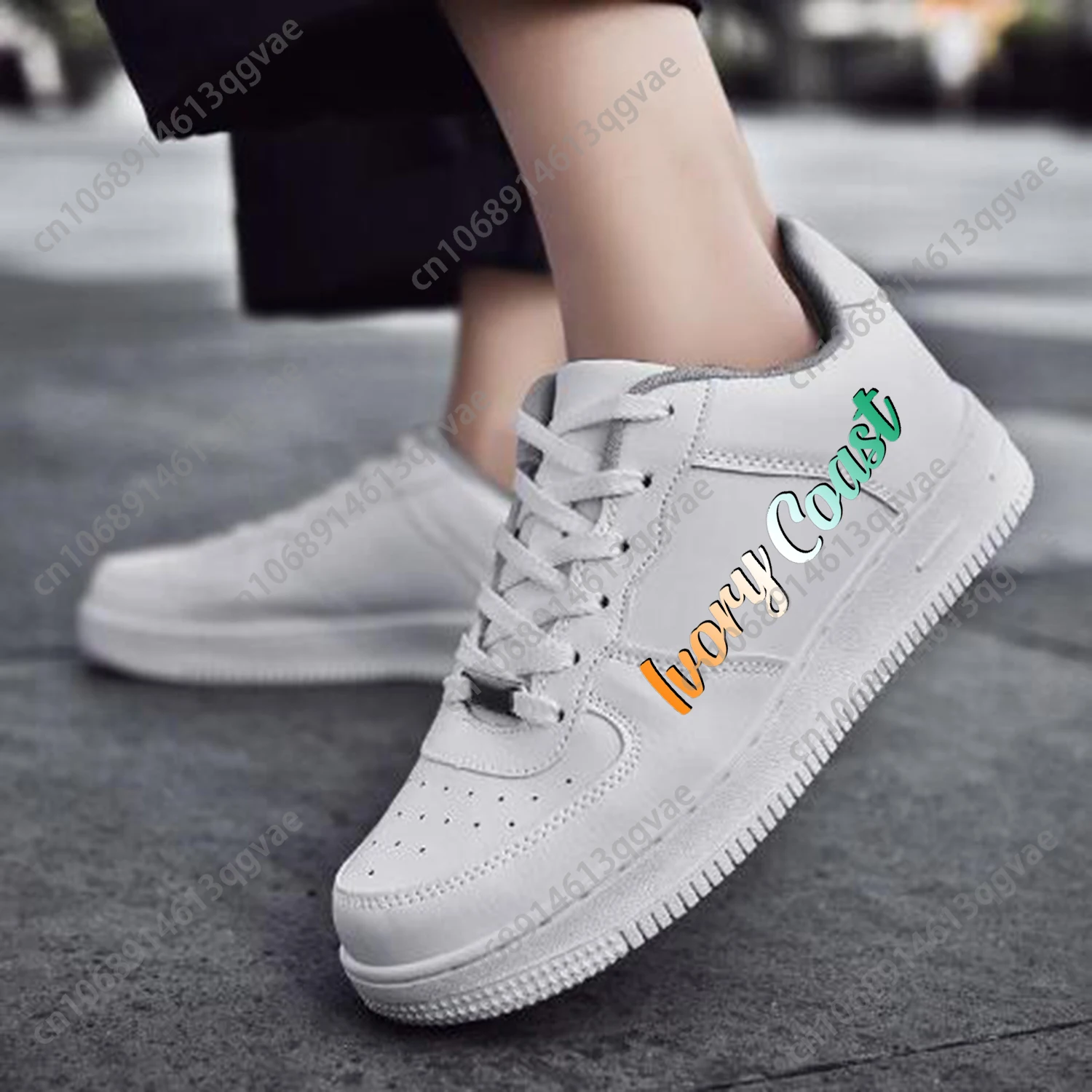 Ivory Coast AF Basketball Mens Womens Sports Running High Quality Flats Force Sneakers Lace Up Mesh Customized Made Shoe DIY