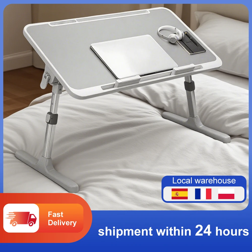 Stolik na laptopa, podstawka pod laptopa do łóżka, składany stolik na laptopa, składana taca śniadaniowa, przenośny stolik do pracy na kolanach, uchwyt do czytania i pisania