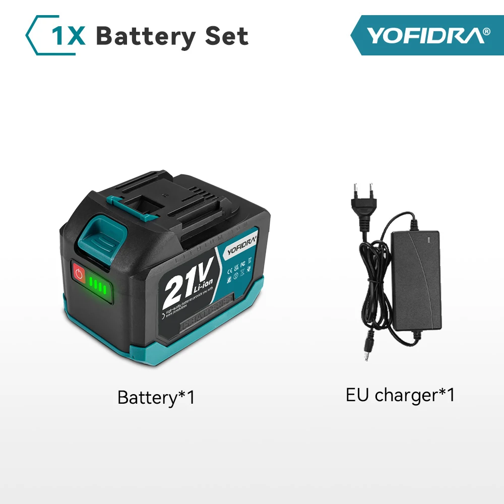 YOFIDRA Rechargeable Lithium Ion Battery 3.0Ah 4.0Ah Lithium Ion Battery Li-ion Battery for Electric Wrench Chainsaw Power Tool image 3