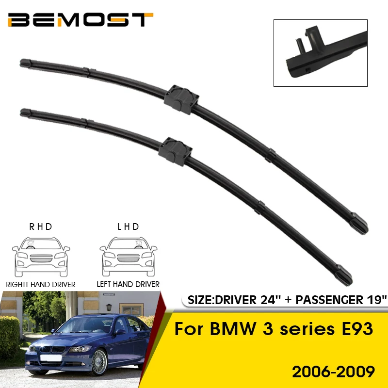 

Car Wiper Blade For BMW 3 series E93 2006-2009 Windshield Windscreen Front Window Blades 24"+19" Car Accessories