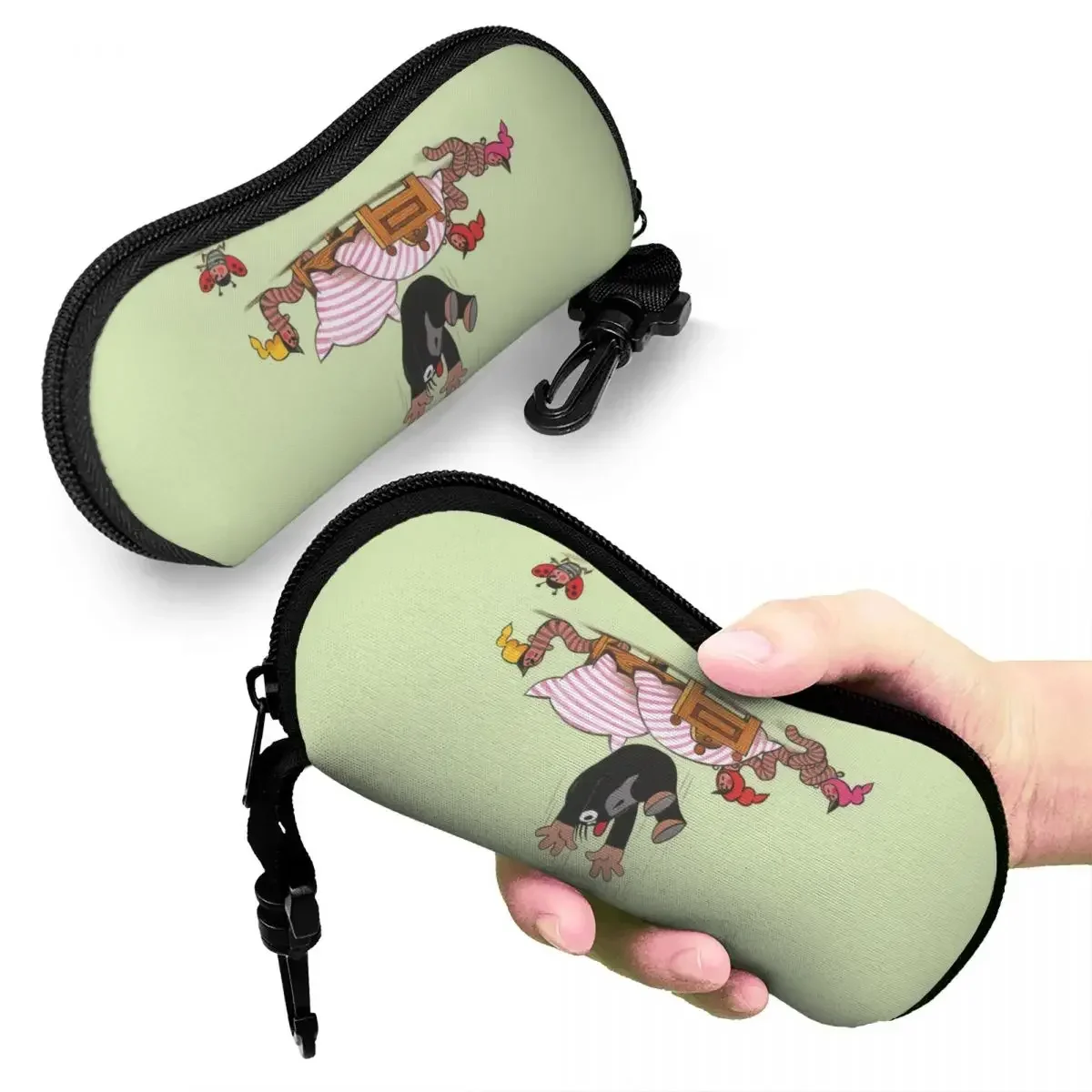 

Custom Funny Cartoon Mole Shell Glasses Case Unisex Cool Cute Krtek Little Maulwurf Eyeglasses Case Sunglasses Protector Box