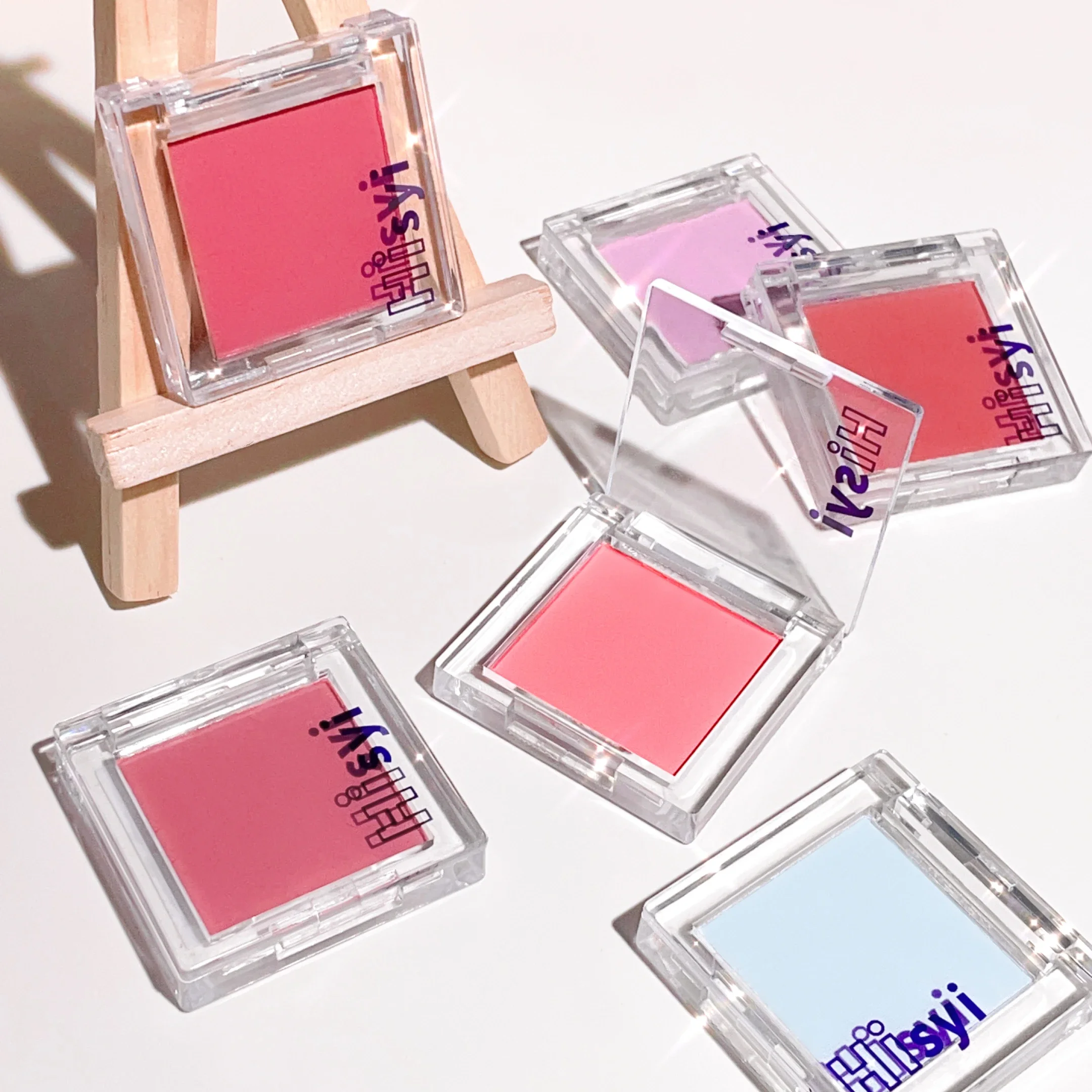 Matte blush tray - 6 shades, waterproof and sweat resistant, natural pink tone, long-lasting, high pigment