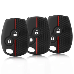 Silicone Rubber Case Key Cover 2 Button For Renault Clio Scenic Megane Duster Sandero Captur Twingo Modus Car Remote Key
