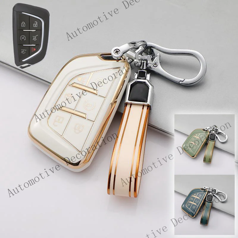 Z+ TPU Car Remote Key Fob Case Cover For Cadillac CT5 CT6 XTS XT4 XT5 ATS Escalade