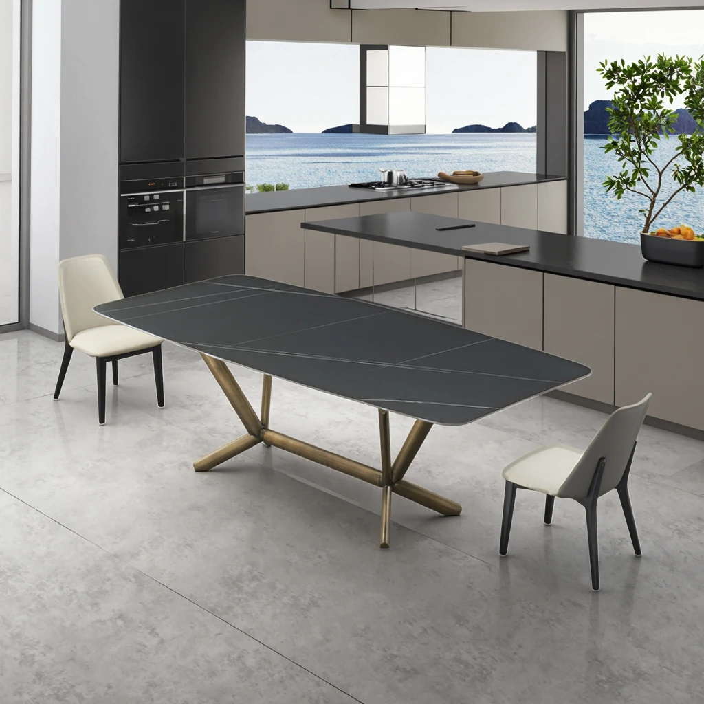 Italienische Moderne 6-Sitzer Esstisch Keramik Desktop Wohnzimmermöbel für Wohnzimmer Küche Restaurant Bar