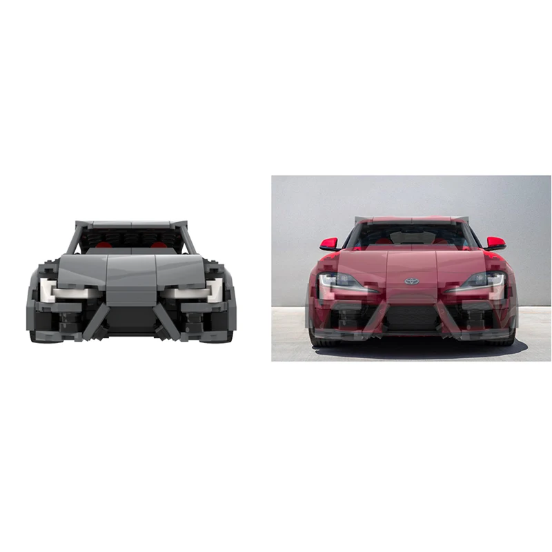 279 Parts Hot Selling MOC Grey Cool Sports Car Model Modular Building Blocks Kids Assembly Display Toys Festival Surprise Gift