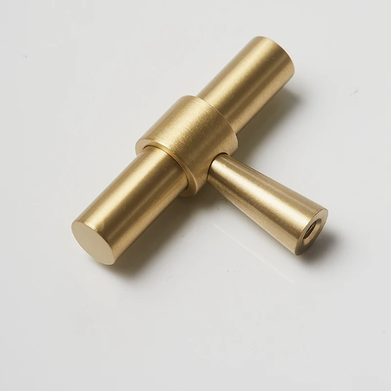 Modern Brushed Brass Kitchen Cabinet Knobs And Handles Gold Drawer Dresser Cupboard Wardrobe Pulls -1Pack