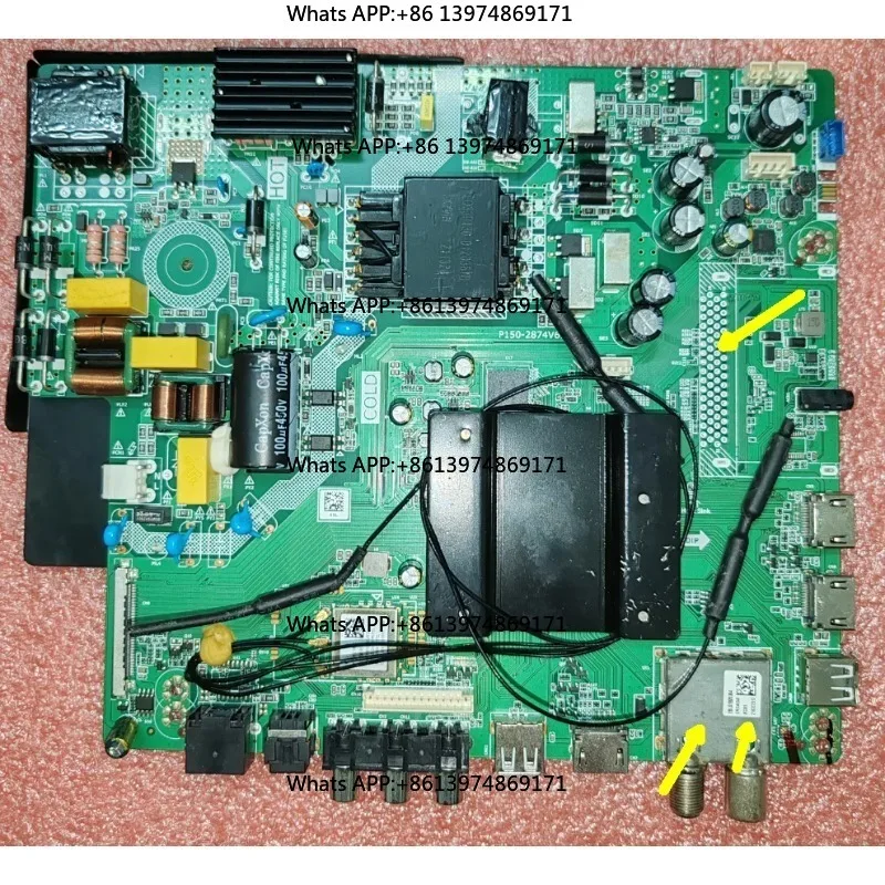 P150-2874V6.0  4K WiFi network TV motherboard 4 core 1.5G+8G    working good  Check the three specifications clearly
