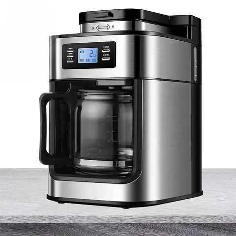 ST 뜨거운 판매 자동 드립 그라인딩 오피스 카페 1.2l 아메리카노 전기 커피 메이커 에스프레소 머신