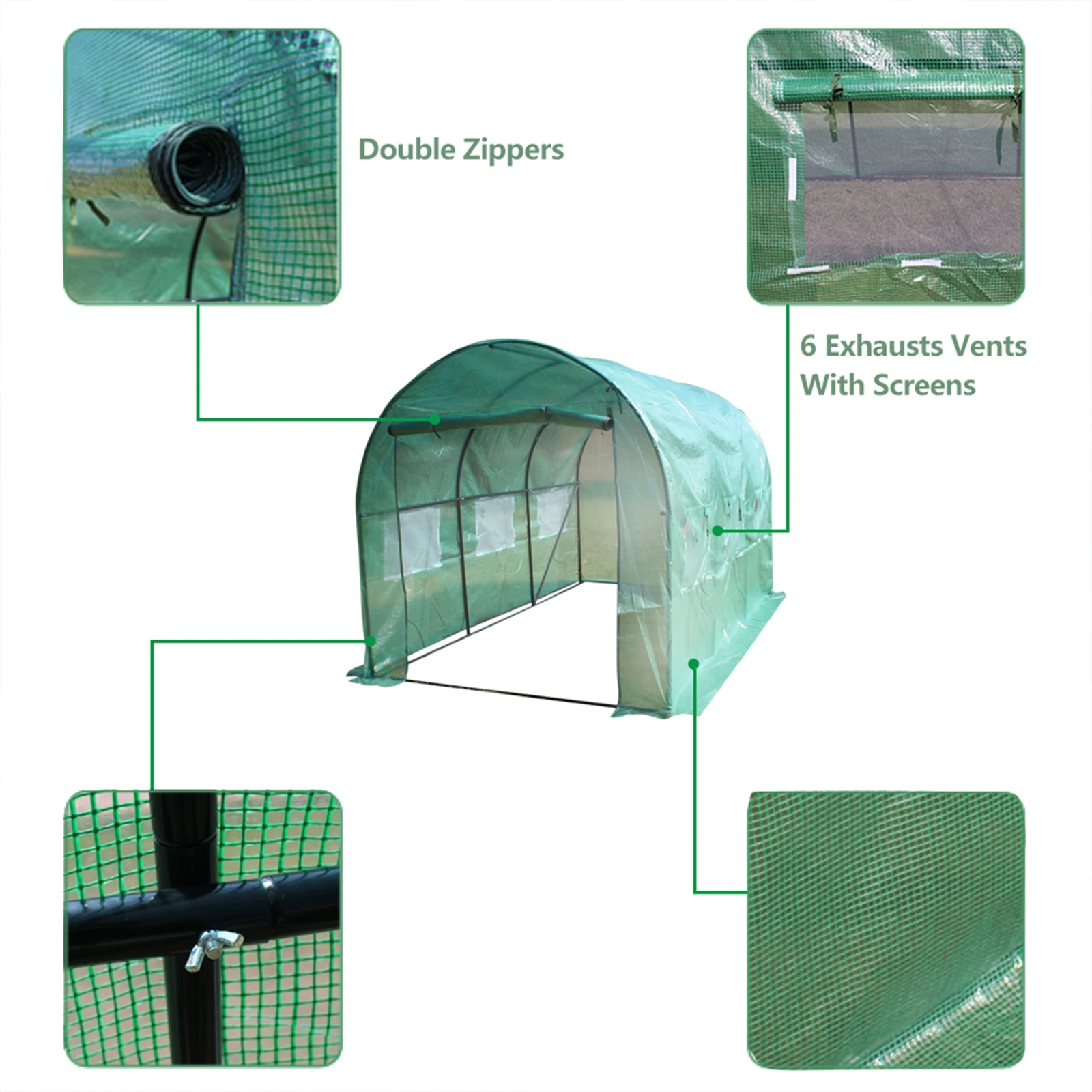 12′x7′x7  Heavy Duty Greenhouse Plant Gardening Dome Greenhouse Tent