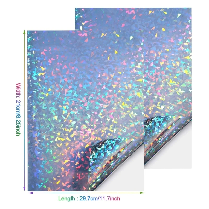 2024 20 folhas/conjunto papel adesivo holográfico a 4 tamanhos vinis papel imprimível autoadesivo à prova d' água