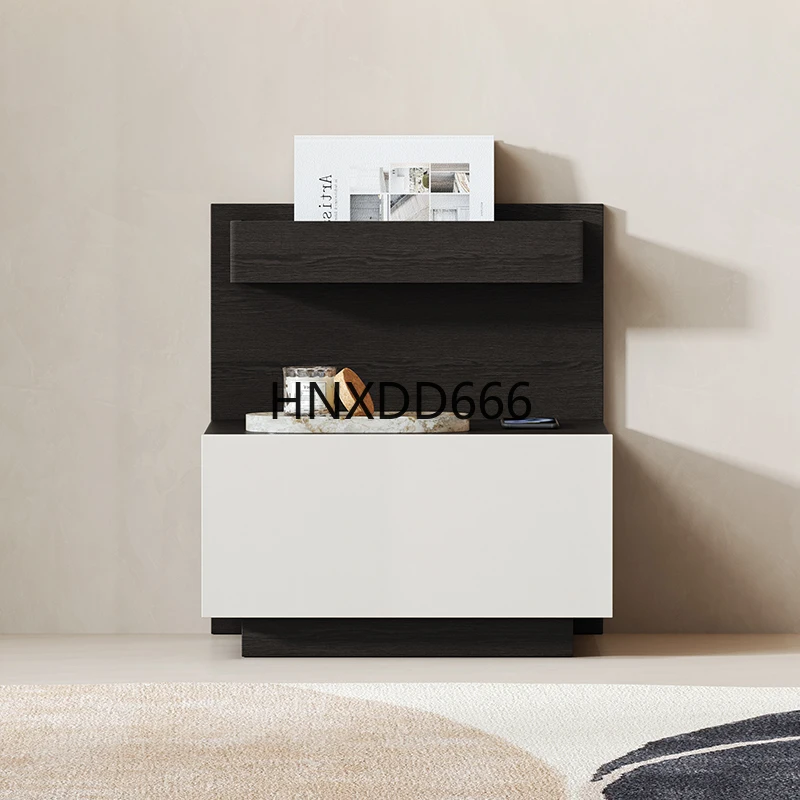 Smart bedside table Wireless charging USB socket Simple modern storage Bedroom locker
